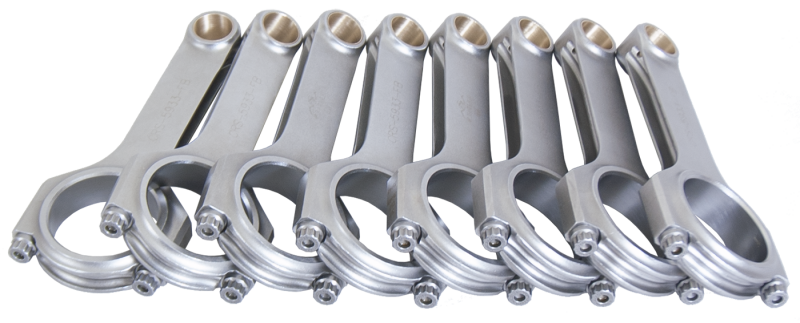 Set of 8 Eagle Ford 4.6 3/8-inch ARP8740 H-beam connecting rods for 8-cylinder engines, showcasing durable engine components.