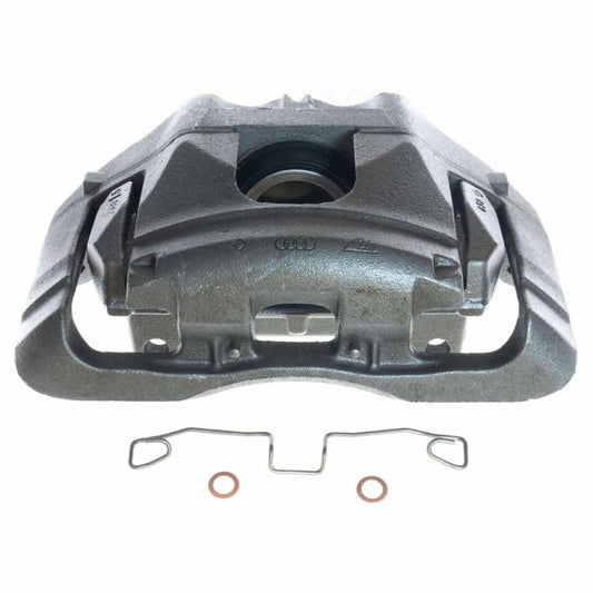 PowerStop front left OE brake caliper for 2003-2004 Audi A6, autospecialty model, showing metallic caliper with mounting brackets
