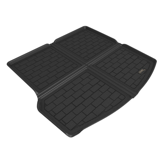 3D MAXpider Kagu black rubber cargo liner for Polestar 2 2021-2023, showing textured fit and durable floor mat design.
