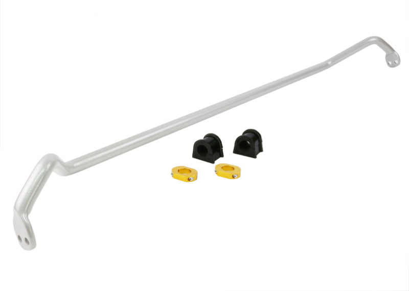 Whiteline 9/10+ Impreza GH/GR MY11 and STi 22mm heavy-duty adjustable sway bar installed on car for improved handling.