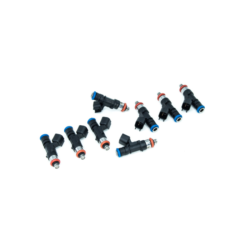 DeatschWerks LS2 fuel injector set for 2005-2006 Cadillac CTS-V 6.0L V8, includes 8 high-performance injectors.