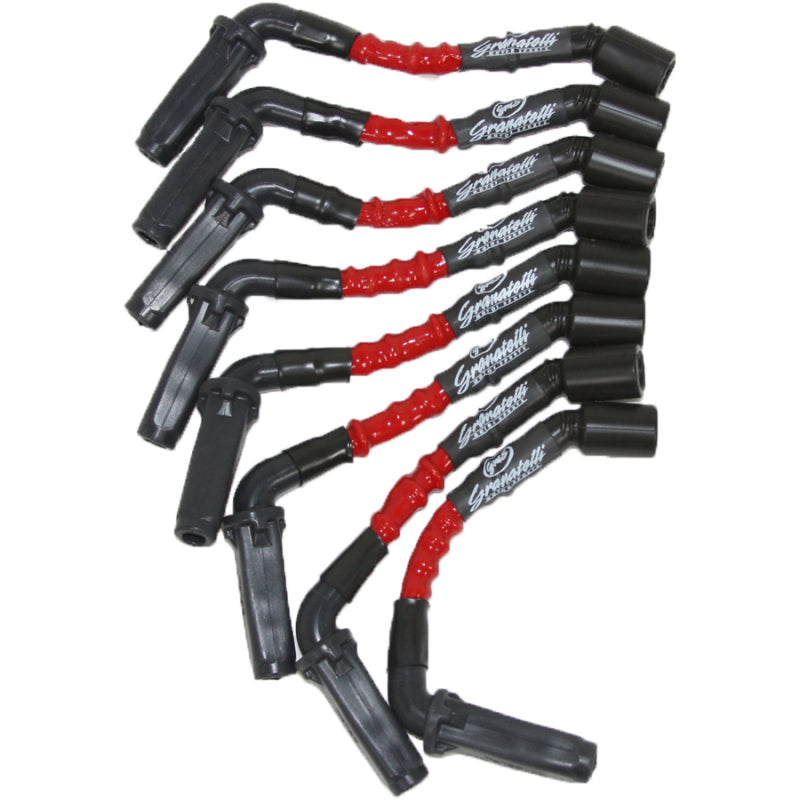Granatelli Motor Sports high-performance LS coil near-plug wire connector kit with red jacket, compatible with GM LS engine models.