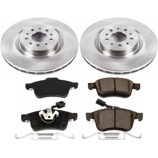 PowerStop OE front brake kit for 2015-2018 Ram ProMaster City with brake rotors and pads, automotive repair parts
