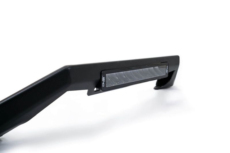 Steel DV8 Offroad bull bar add-on for Ford Bronco bumpers with 13-inch Elite Series light bar mount.