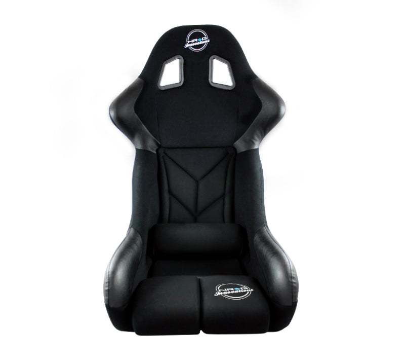 NRG FIA competition race seat with competition fabric and FIA homologation, featuring a free driving position.