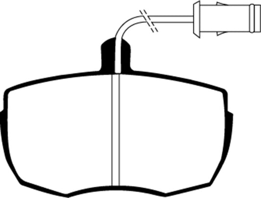 EBC Ultimax2 front brake pads for Land Rover Range Rover 3.5 (1987-1989), OE style, with metal backing plates and friction material.