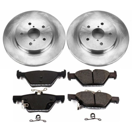 PowerStop Rear Brake Kit for 2015-2018 Subaru Legacy, OE-style brake components with rotors and pads, auto specialty brake upgrade