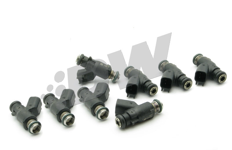 DeatschWerks 07-13 Vortec V8 fuel injector set with 8 high-performance 56lb/hr injectors for 4.8L to 6.2L engines.