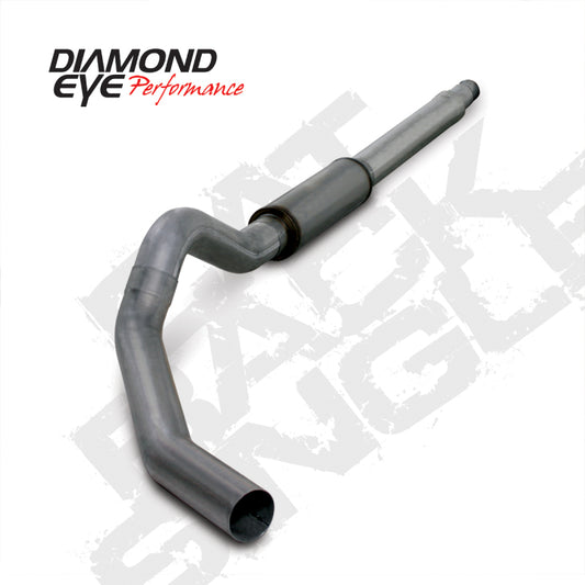 Diamond Eye Performance 5-inch catback exhaust for Ford 6.0L F250/F350 trucks, featuring stainless steel piping and polished finish.