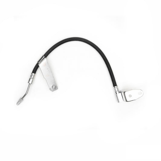 DFC Dodge Neon rear-left brake line kit showing flexible metal brake hose connected to the brake system.