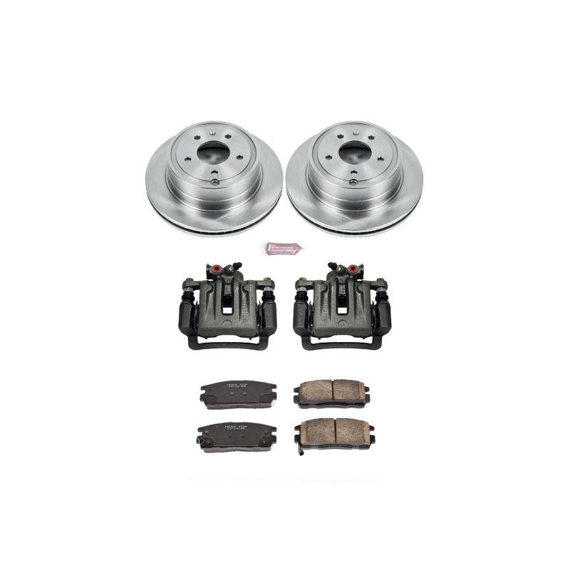 PowerStop OE rear brake kit with calipers for Chevrolet Captiva Sport 2012-2015, includes brake rotors and calipers.