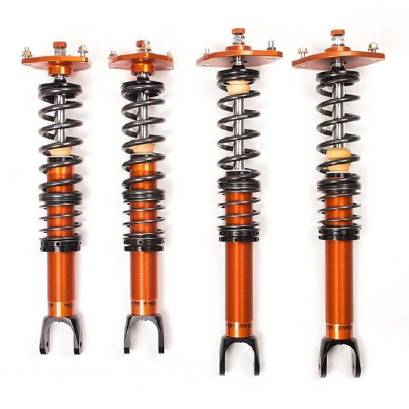 Moton 2015+ Porsche Cayman 981 GT4 Clubsport 3.8 coilovers with adjustable 1-way damping, featuring coilover shock components.