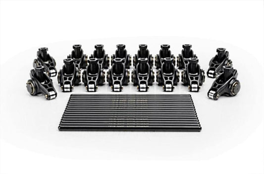 COMP Cams Rocker/Pushrod Kit CS 1.52 3/ push rods with metal rods and components for engine performance, shown in the image.