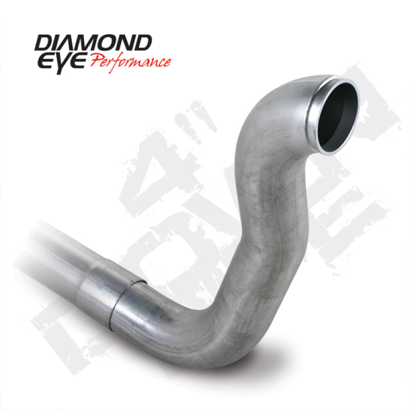 Diamond Eye Performance 4-inch downpipe with HX40 flange for Dodge 5.9L 2500/3500 89-93 4x4 trucks featuring a single TB design