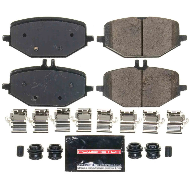 PowerStop rear Z23 Evo Sport brake pads with hardware for Mercedes-Benz G550 2019-2021, performance brake component.