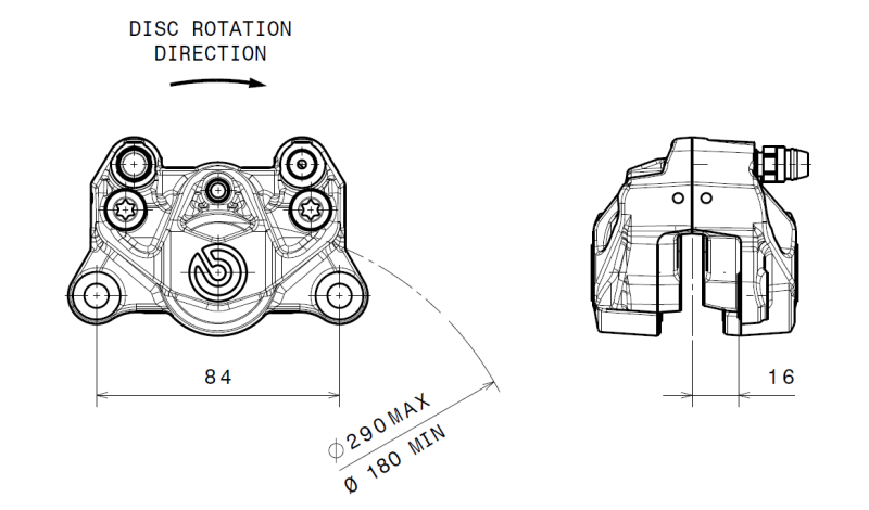 Brembo 13-14 Ducati 1199 Panigale/13-14 1199 Panigale R P2.34 Brake Caliper - Rear