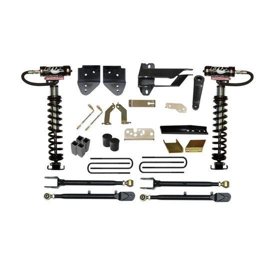 Skyjacker 6-inch coilover lift kit installed on a 2017 Ford F-350 4WD truck, showcasing upgraded suspension components.