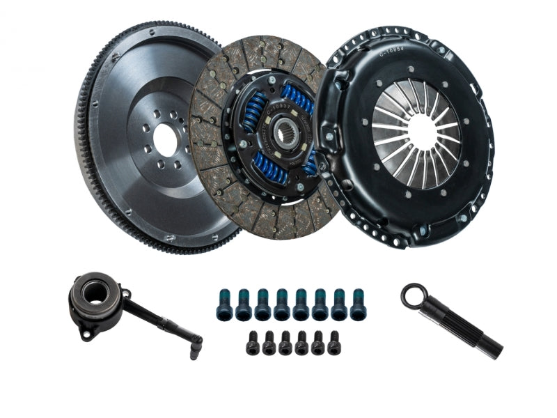DKM Clutch 2.0 VW/Audi A3 TSI 8-bolt motor clutch kit with flywheel, OE style, suitable for 258 ft/lbs torque.