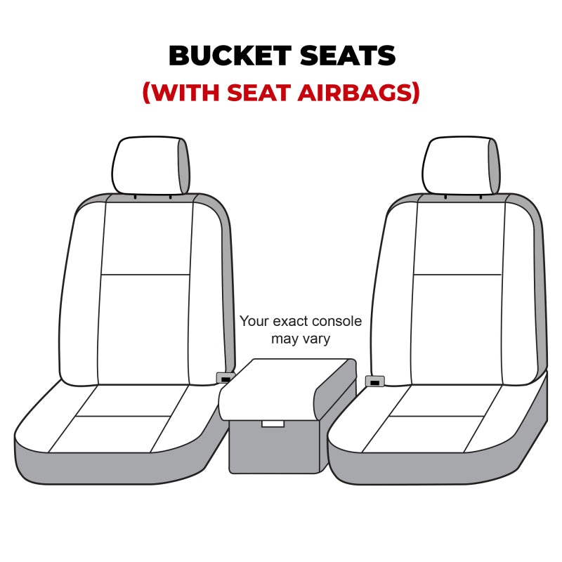 Covercraft Carhartt Super Dux front seat cover for Ford F150 2019-2020 in gravel, made of durable fabric, fits front seats.