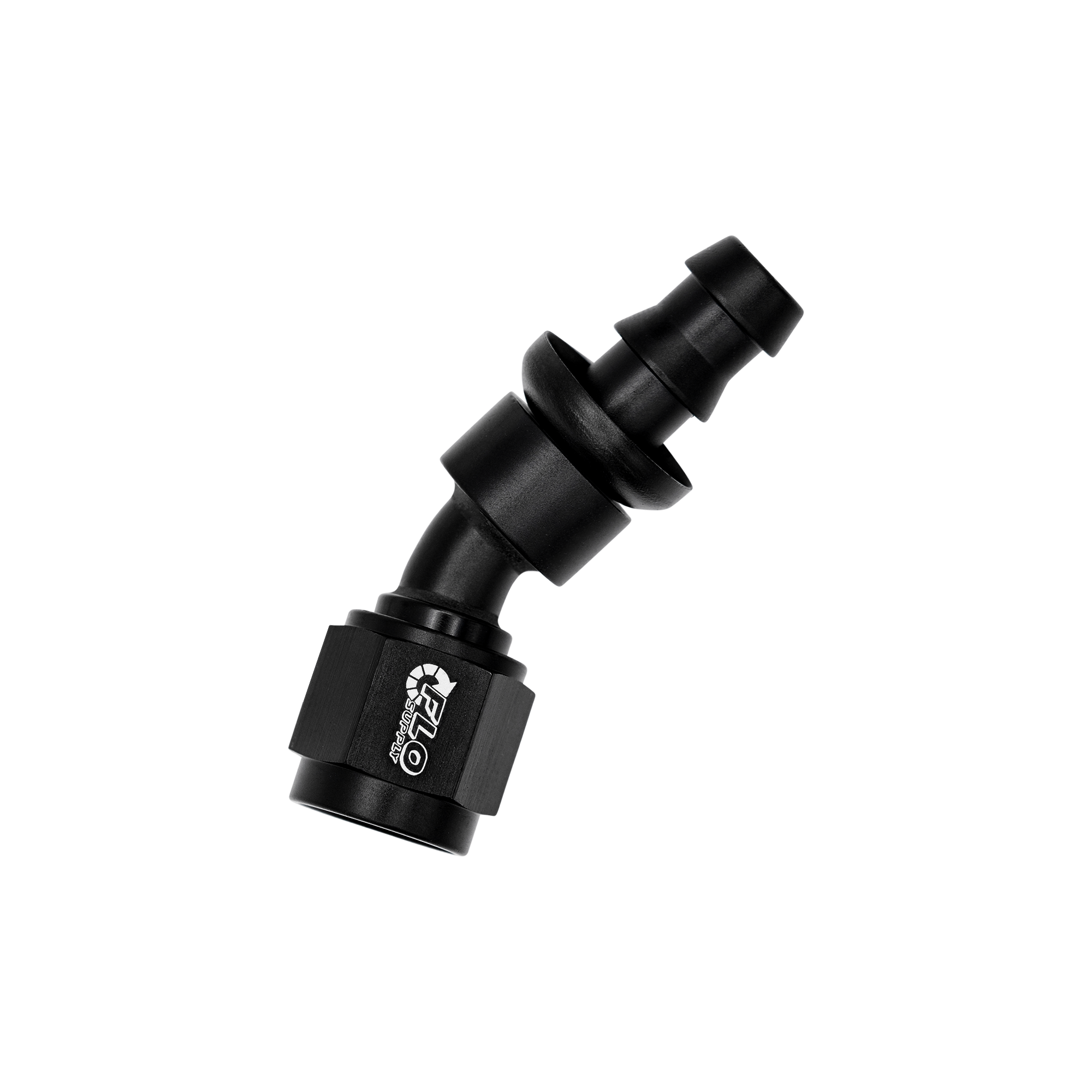 Flo Supply 4AN Push-On 30 Degree Swivel Hose End