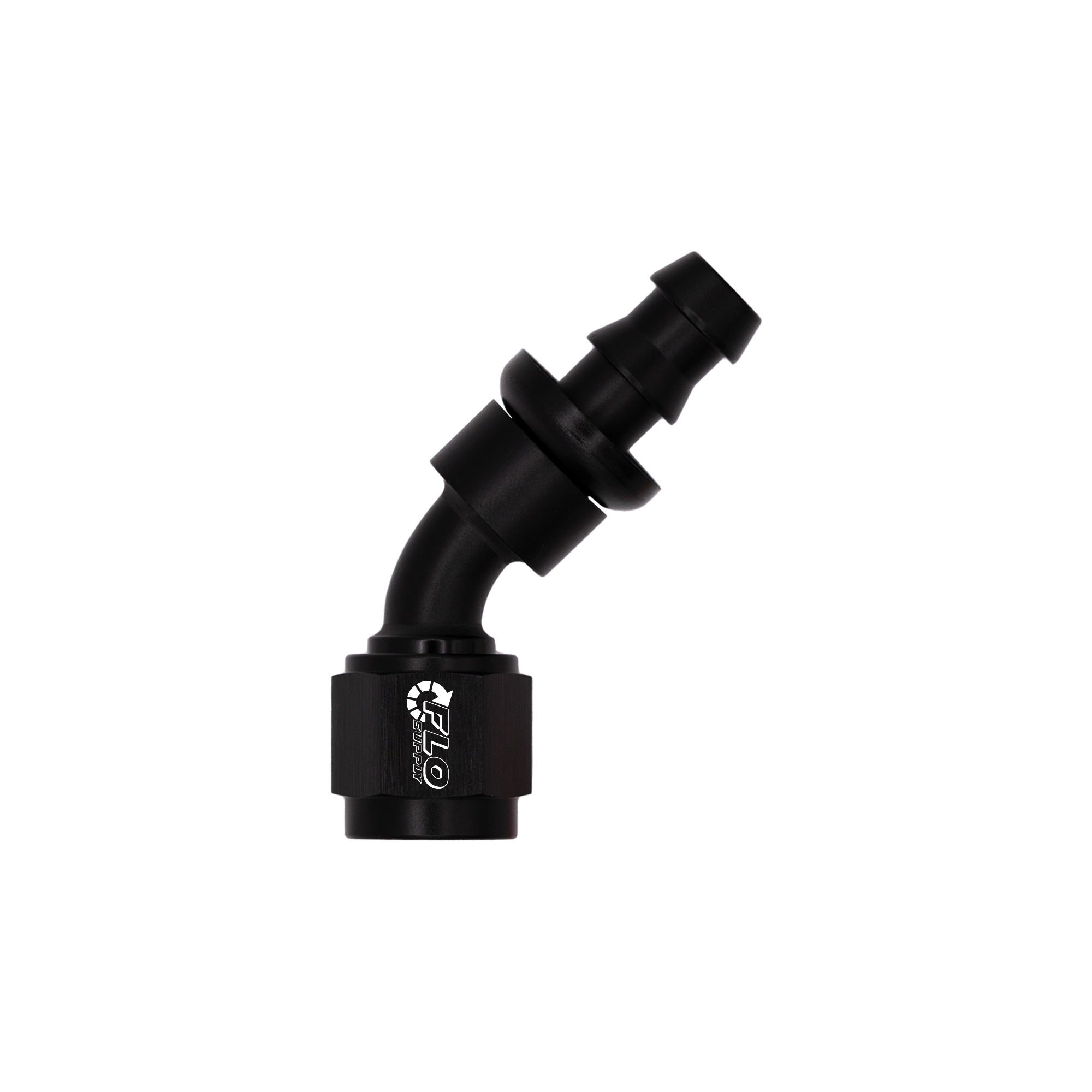 Flo Supply 10AN Push-On 45 Degree Swivel Hose End