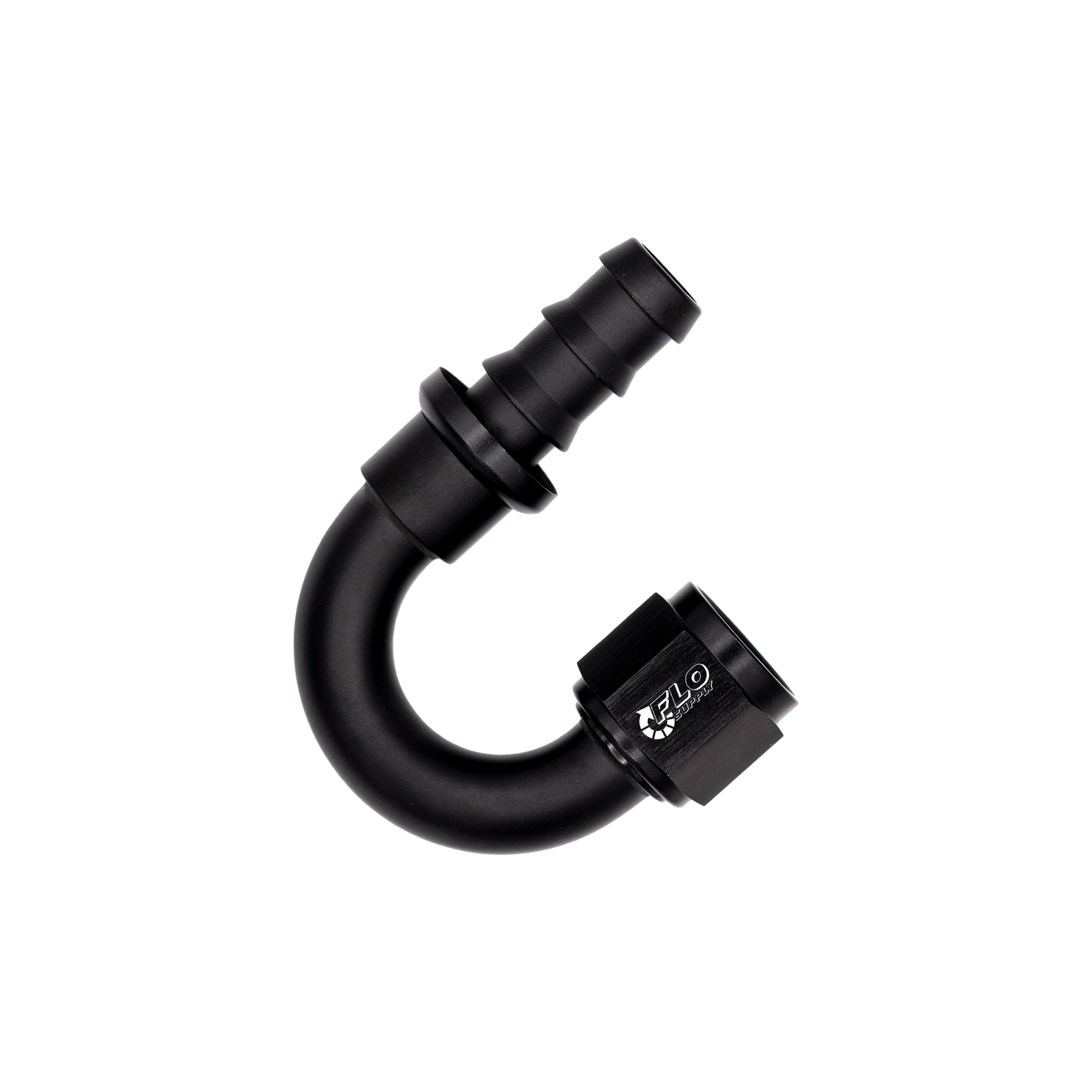 Flo Supply 12AN Push-On 180 Degree Swivel Hose End