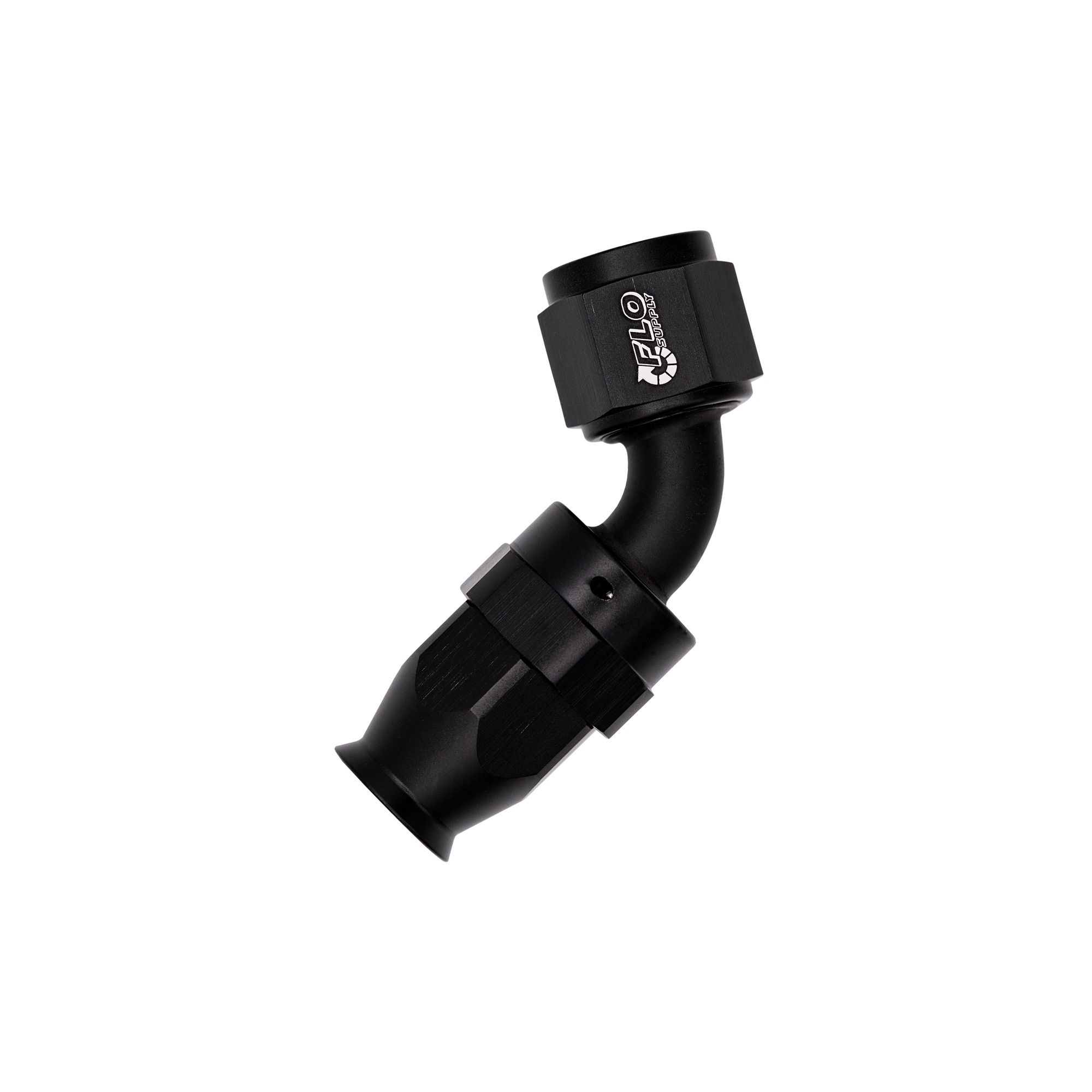 Flo Supply 4AN PTFE 60 Degree Swivel Hose End
