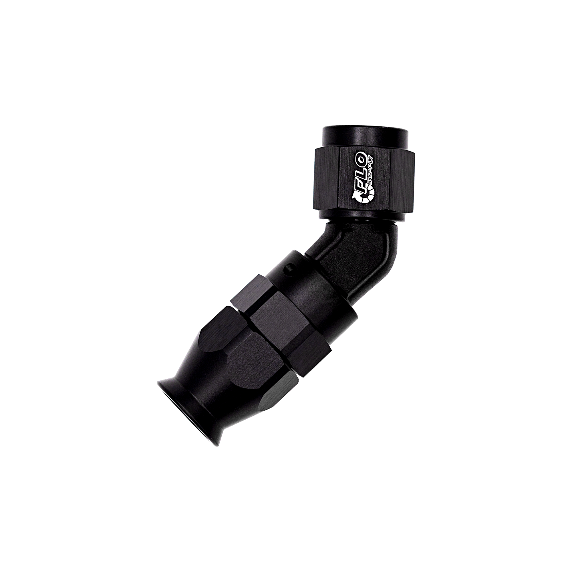 Flo Supply 8AN PTFE 45 Degree Swivel Forged Hose End