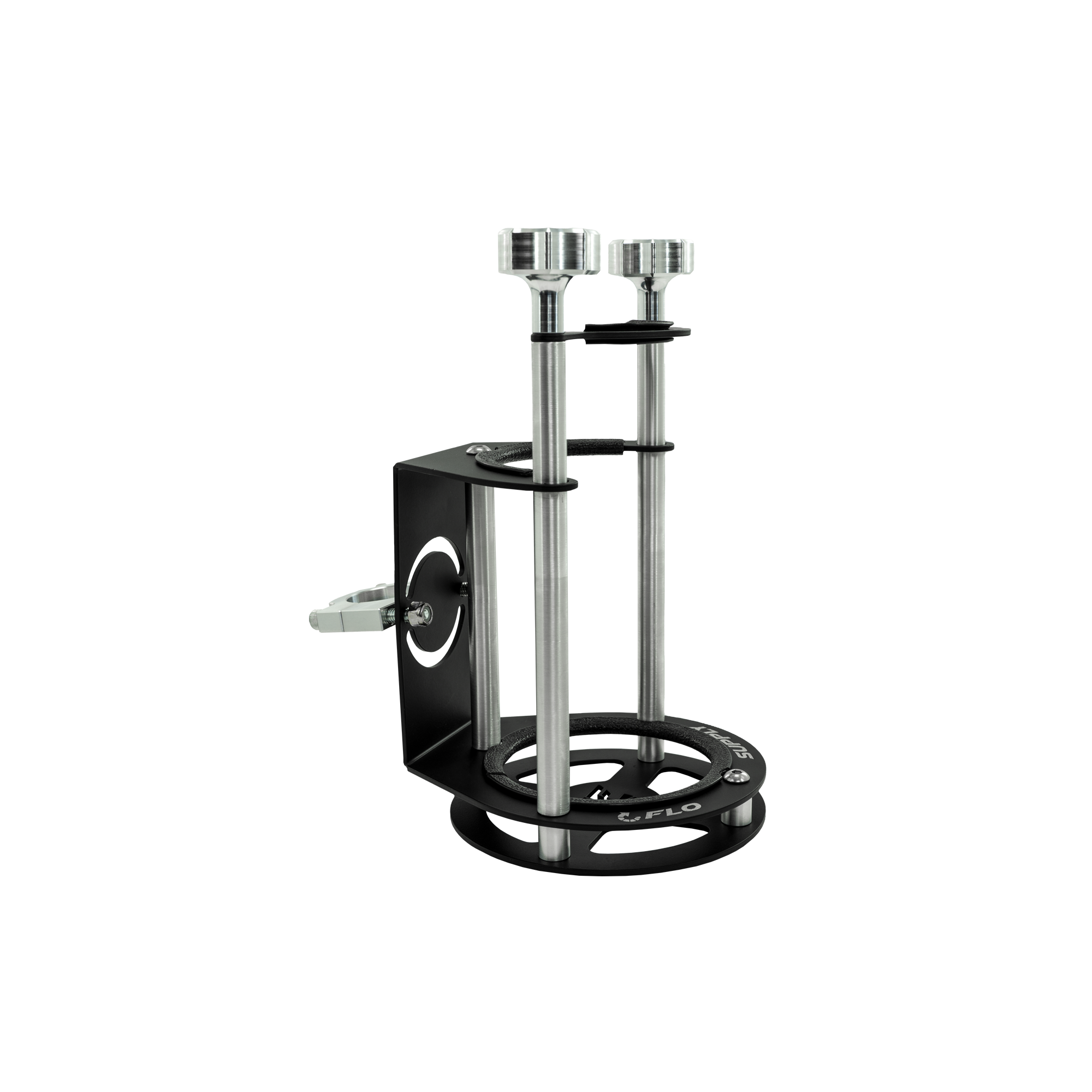 Flo Supply Race-Light Single 2.5lb 10-3/8" Tall Bottle Bracket - Roll Bar Mount - 1-3/4"