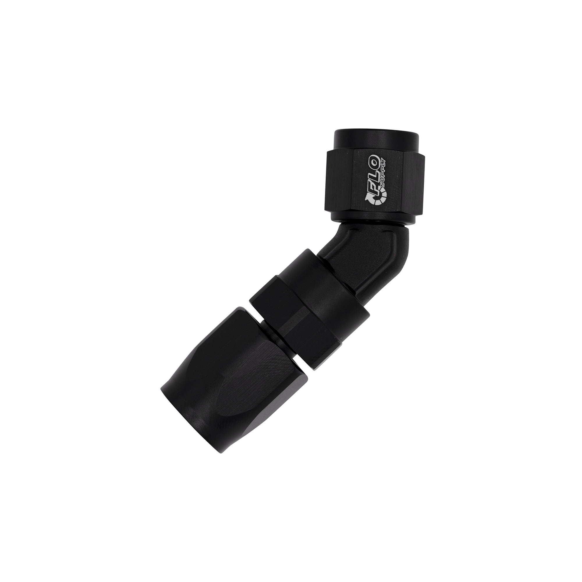Flo Supply 10AN EZ Connect Forged 45 Degree Swivel Forged Hose End