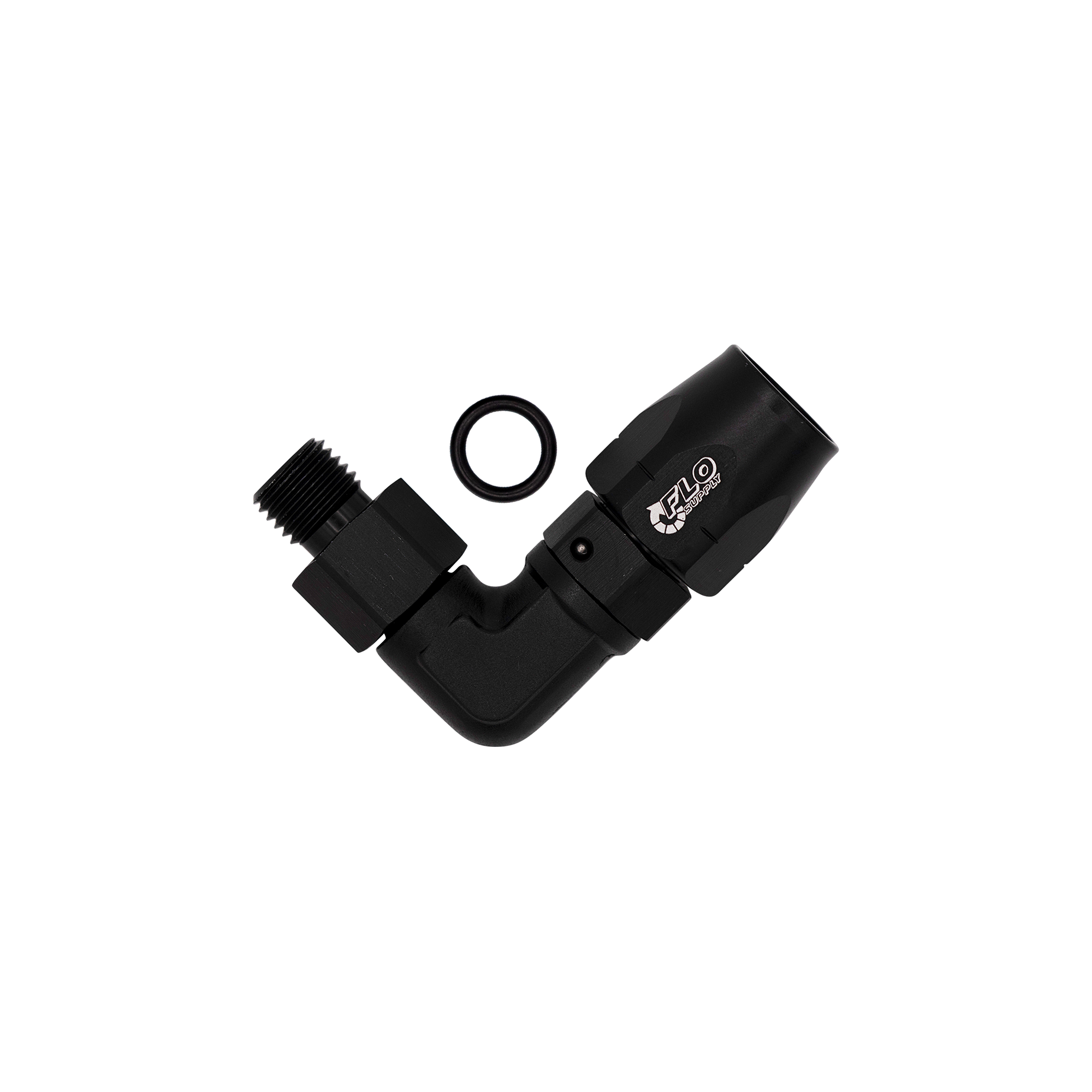 Flo Supply 12AN ORB To 12AN Cutter Forged 90 Degree Swivel Forged Hose End
