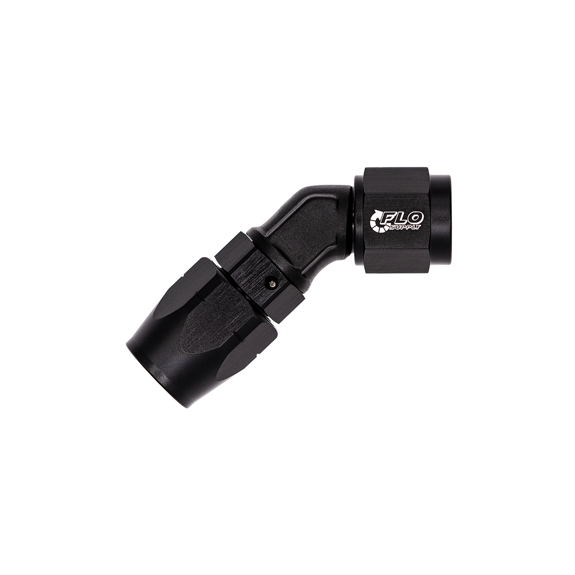 Flo Supply 8AN Cutter Forged 45 Degree Swivel Forged Hose End
