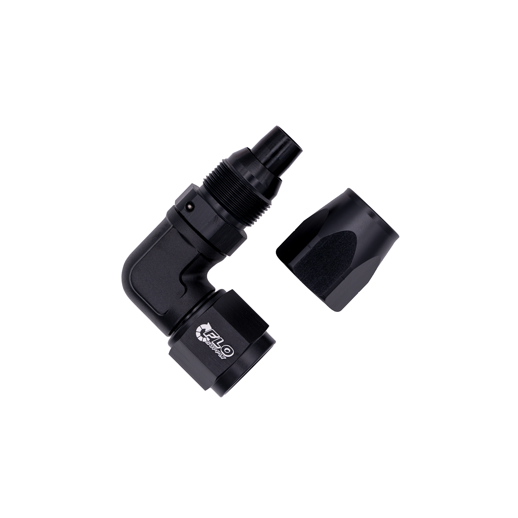 Flo Supply 10AN Cutter Forged 90 Degree Swivel Forged Hose End