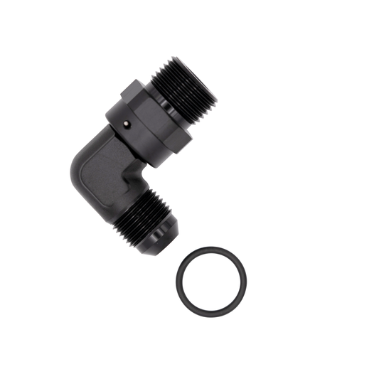 Flo Supply 5/8-18 ORB 90 Degree Male To 6AN Male Swivel Adapter