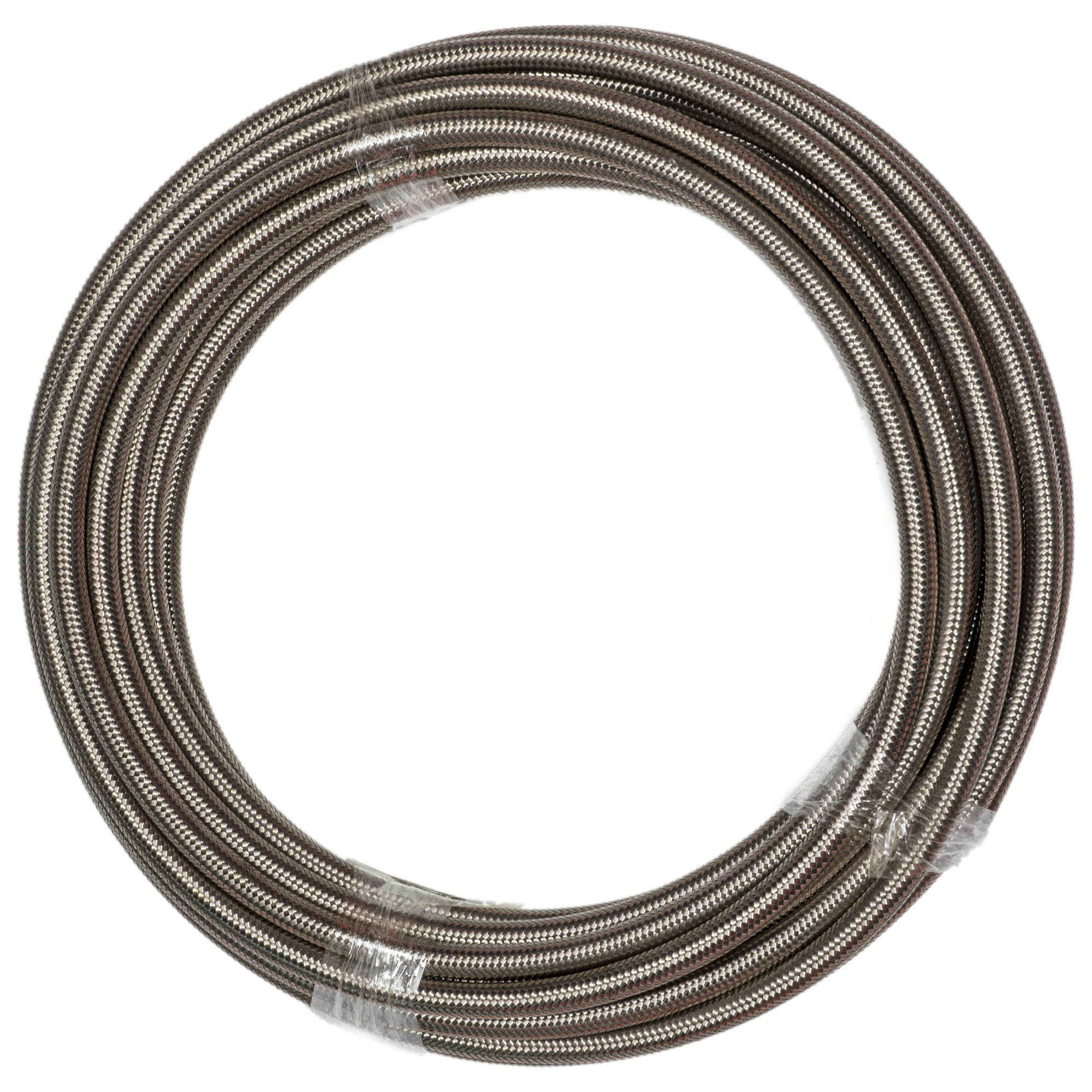 Flo Supply 20AN Stainless Steel Braided Hose - Synthetic Rubber Liner