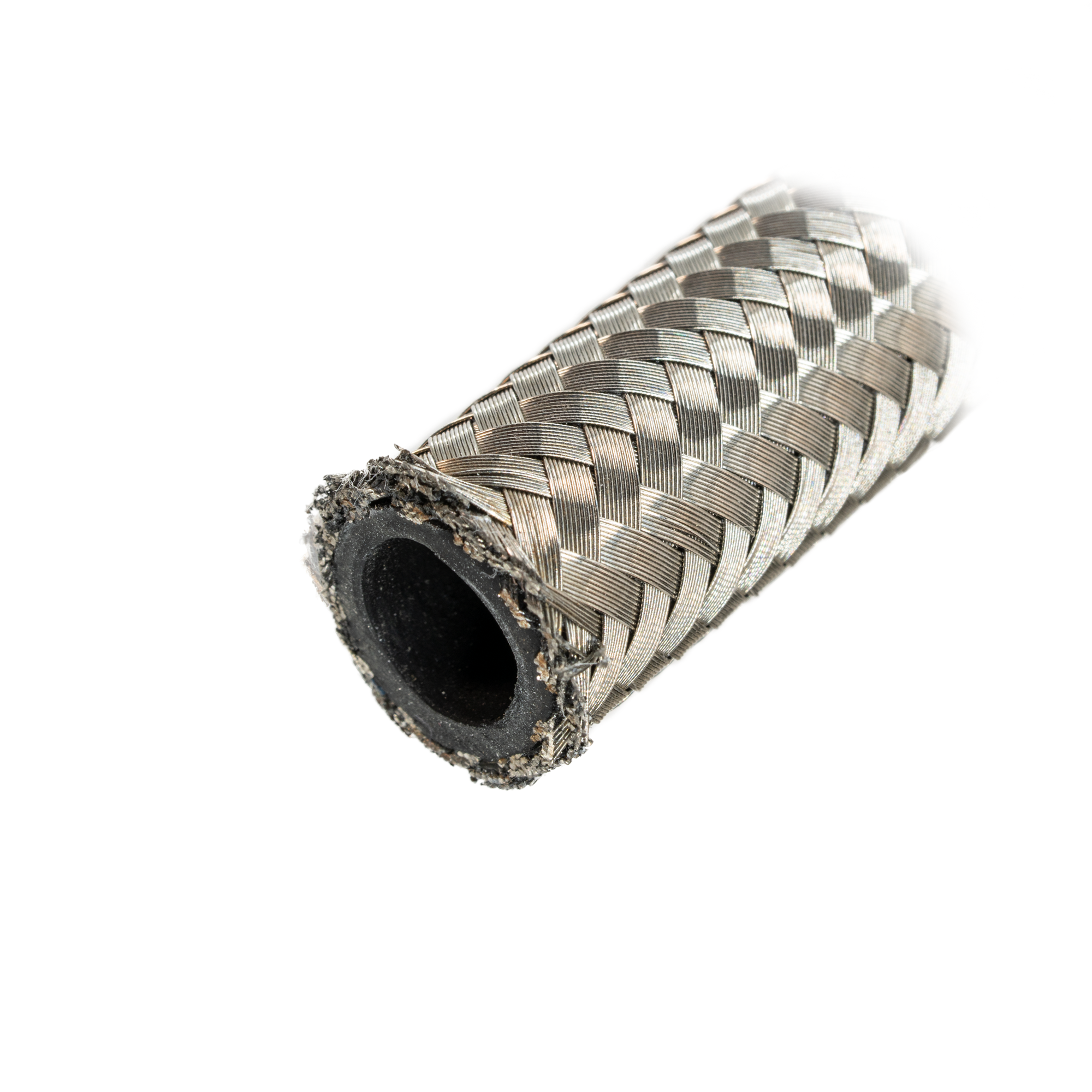 Flo Supply 4AN Stainless Steel Braided Hose - Synthetic Rubber Liner