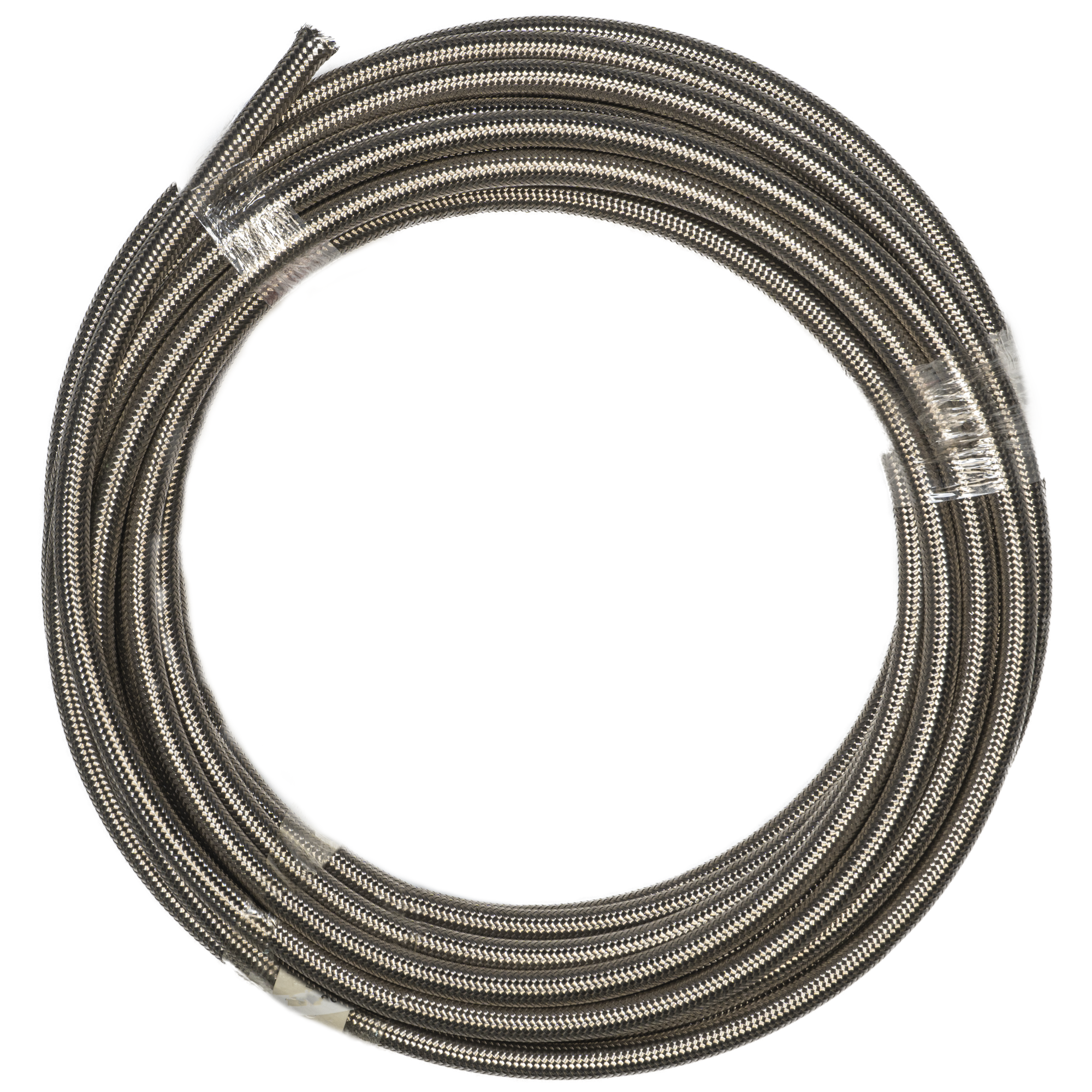 Flo Supply 8AN Stainless Steel Braided Hose - PTFE Liner