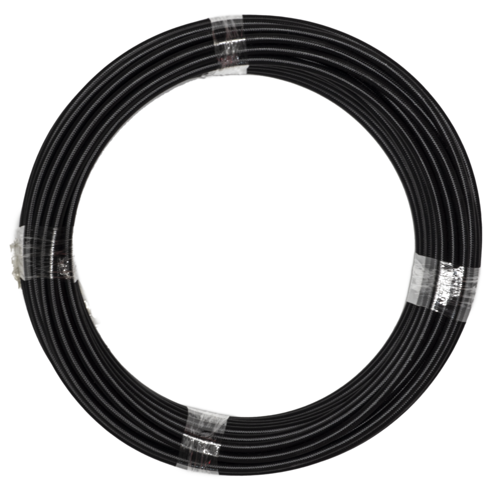 Flo Supply 8AN Black Nylon Covered Stainless Steel Braided Hose - PTFE Liner