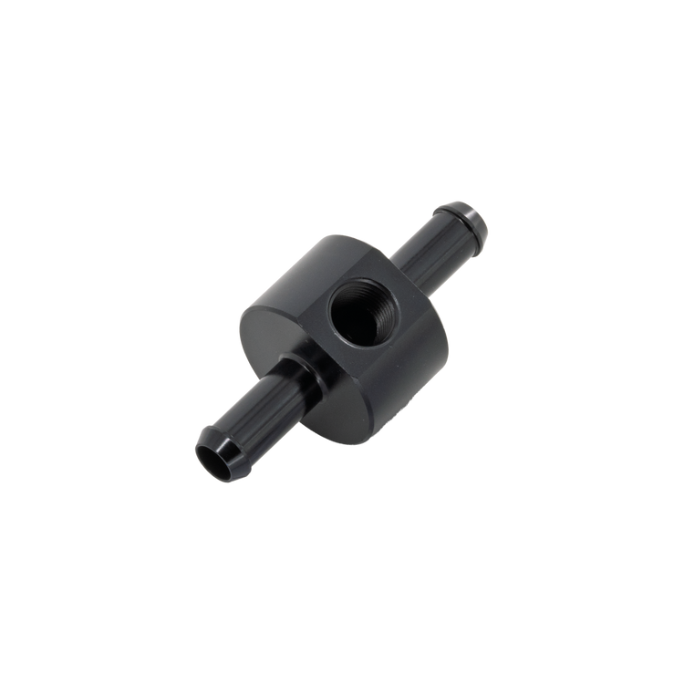 Flo Supply Inline 3/8" Hose Barb Adapter with 1/8" NPT Side Port
