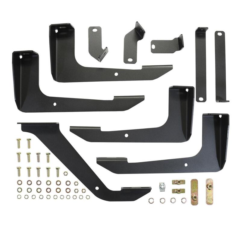 Westin 03-25 Chevy/GMC Express/Savana 135-inch WB running board mount kit, black hardware components for vehicle installation