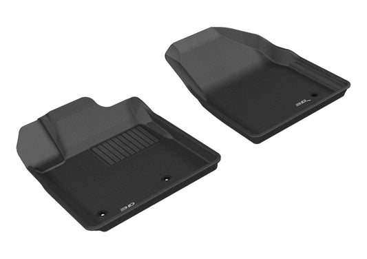 Black 3D MAXpider 2009-2015 Honda Pilot Kagu 1st row rubber floor mat, durable auto interior protection.
