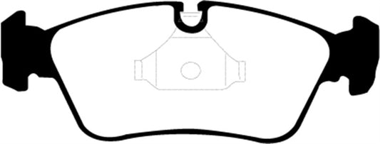 EBC Redstuff front brake pads for BMW Z3 2.5, high-performance brake pads with red friction material, shown in the image.
