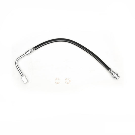 DFC Chevrolet Corvette rear brake hose from 2014-2019 in a brake line kit, showing the flexible rubber hose with fittings.