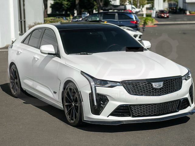 2020-Up Cadillac CT4-V Blackwing | CARBON FIBER Front Splitter Side Wheel Arches Pair