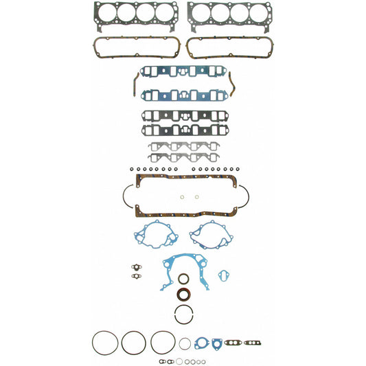 Fel-Pro Ford Mustang FS 8548 PT-16 engine gasket set with multiple gaskets for engine sealing and repair.