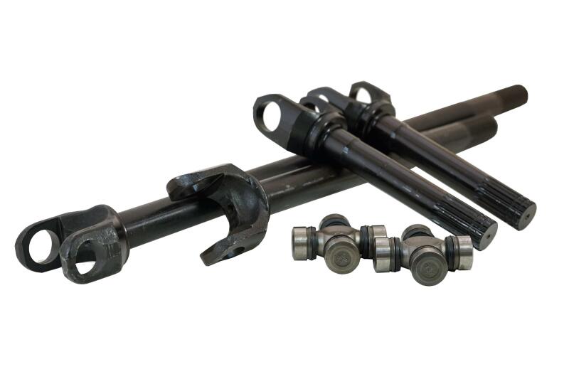 Revolution Gear & Axle Dana 44 Chromoly Discovery Series front axle kit for 1966-1977 Ford Bronco, showing assembled axles and components.