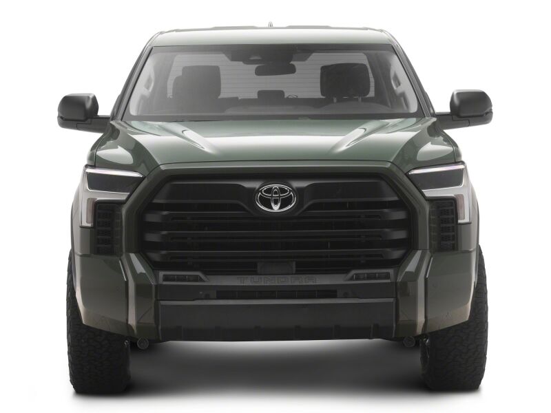 Raxiom smoked sequential LED side mirror lights installed on a Toyota Tundra, enhancing mirror visibility and style.