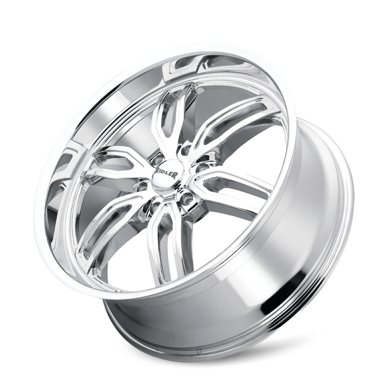 Chrome Ridler 609 cast wheel, 20x9 inches, 6x139.7 bolt pattern, 30mm offset, 106.1mm hub, automotive wheel.