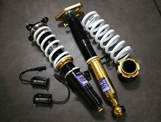 HKS 2020+ Toyota GR Supra MKV Hipermax Max IV SP coilover suspension kit with suspension error canceler and adjustable dampers.