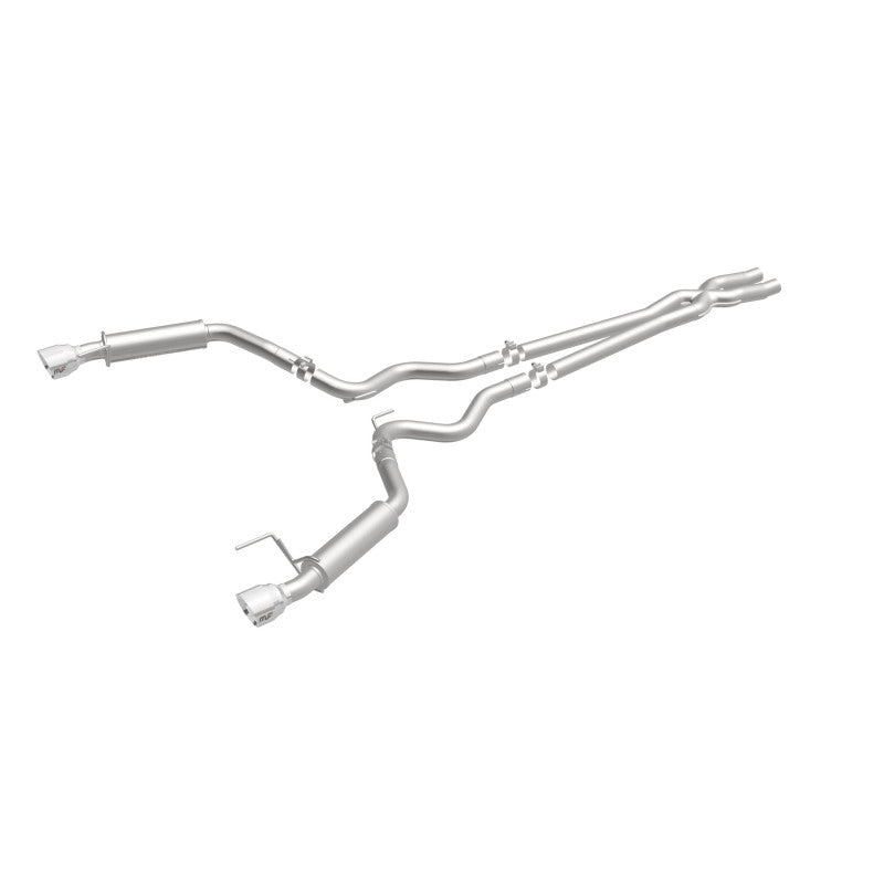 MagnaFlow 2.5-inch SS cat back exhaust with dual split polished tips for 2015 Ford Mustang V6 3.7L, competition style